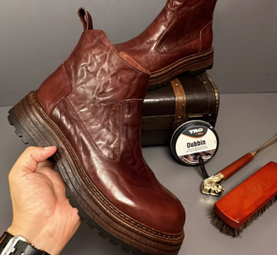 Bota Retro Chelsea de Trabajo Invierno Hombre Caña Media Estilo Británico - Image 4