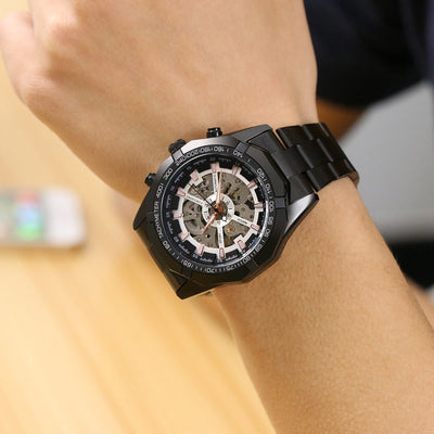 Reloj Automático de Acero Tungsteno para Hombre - Elegancia Mecánica - Image 4
