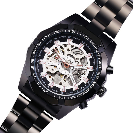 Reloj Automático de Acero Tungsteno para Hombre - Elegancia Mecánica - Image 3