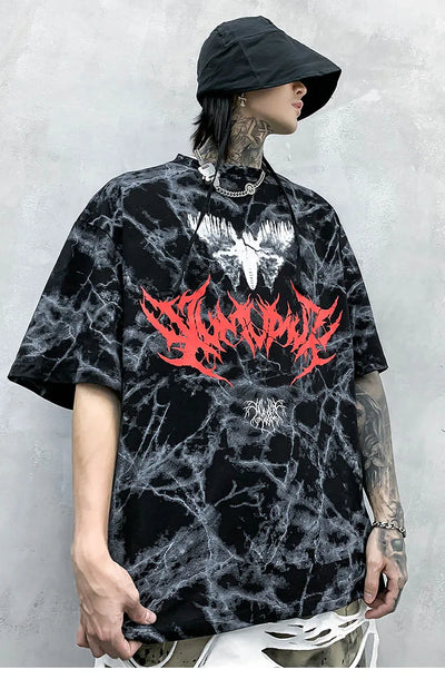 Playera Gráfica Efecto Humo Sucio - Image 9