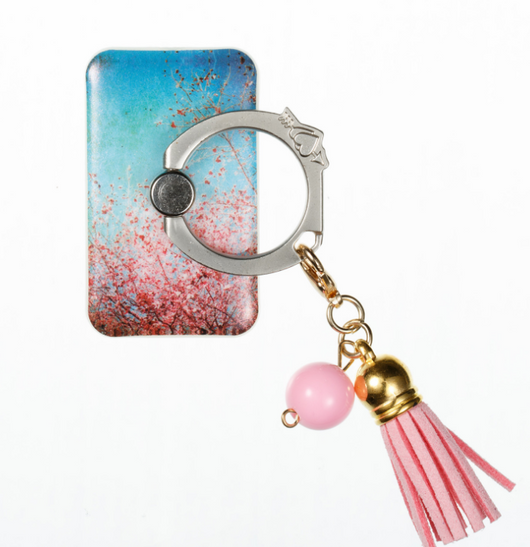 Anillo Soporte para Teléfono con Borlas Metálicas Pintadas a Mano - Image 9