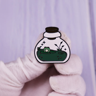 Broche de Cobre Diseño Rana Kawaii - Accesorio Fashion Creativo