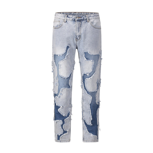 Jeans Vintage Patchwork Desgastado Estilo Callejero - Image 12