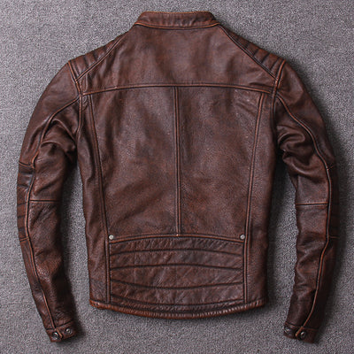 Chaqueta de Cuero Slim Fit con Cuello Alto para Hombre - Diseño Moderno y Trendy - Image 16