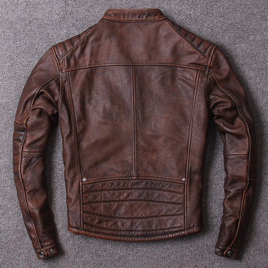 Chaqueta de Cuero Slim Fit con Cuello Alto para Hombre - Diseño Moderno y Trendy - Image 16
