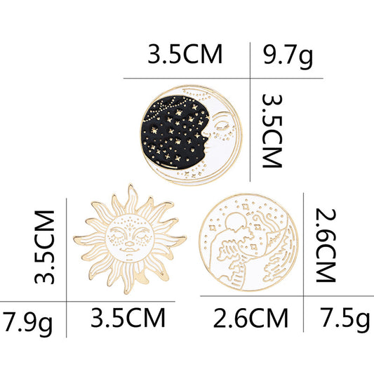 Broche Combinado Sol, Luna y Olas - Serie Celestial - Image 2