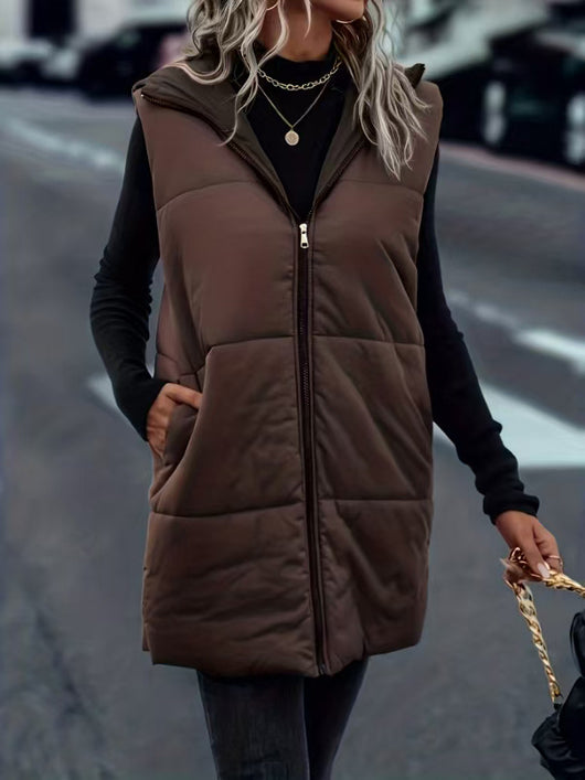 Chaleco Acolchado con Capucha y Cierre - Diseño Minimalista Otoño Invierno - Image 7
