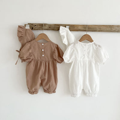 Enterizo Corto de Verano para Bebé - Diseño Simple y Cómodo