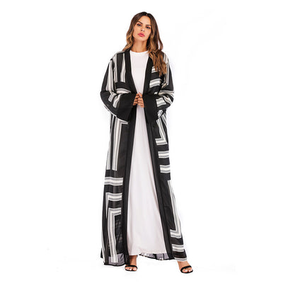 Cardigan Robe Holgado con Encaje Estilo Musulmán para Mujer - Image 4
