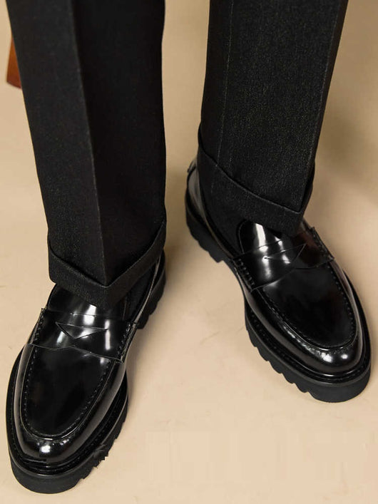 Zapatos Casuales de Cuero con Plataforma Elevada para Hombre - Image 4