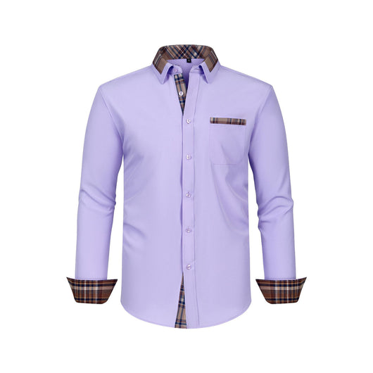 Camisa Manga Larga Hombre con Cuello Floral Patchwork - Image 25