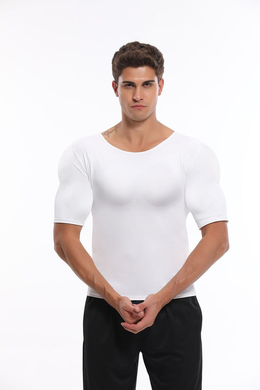 Playera Ajustada con Músculos Pectorales Realistas para Hombre - Image 3
