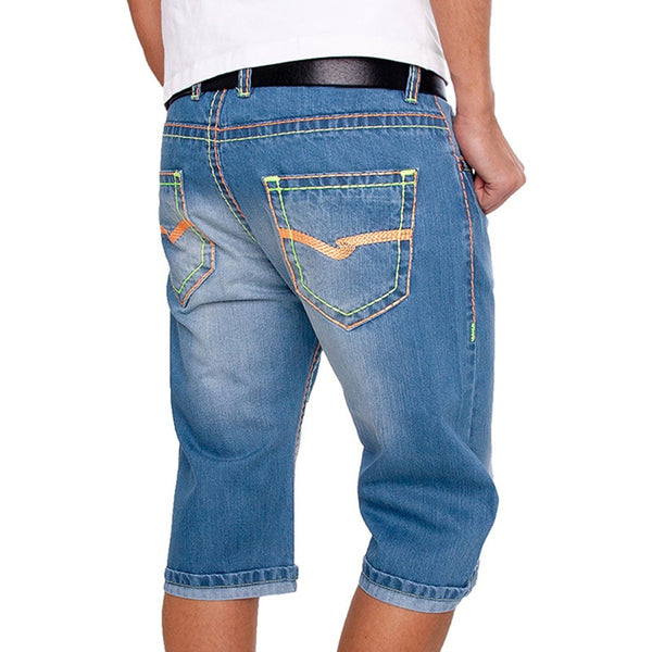 Pantalones de Mezclilla Casual para Hombre con Bolsillos Funcionales - Estilo Europeo y Americano
