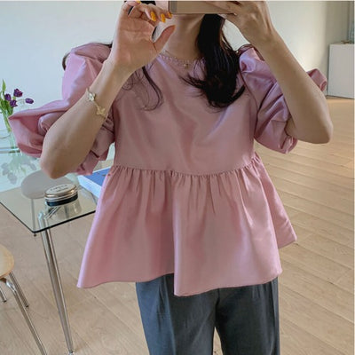 Blusa Retro Rejuvenecedora para Mujer Talla Pequeña - Image 6