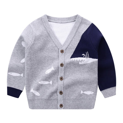 Suéter con Cuello en V para Niños - Diseño Pececitos - Image 14