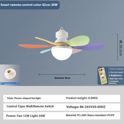Ventilador de Techo con Luz LED Silencioso para Dormitorio y Sala - Image 11