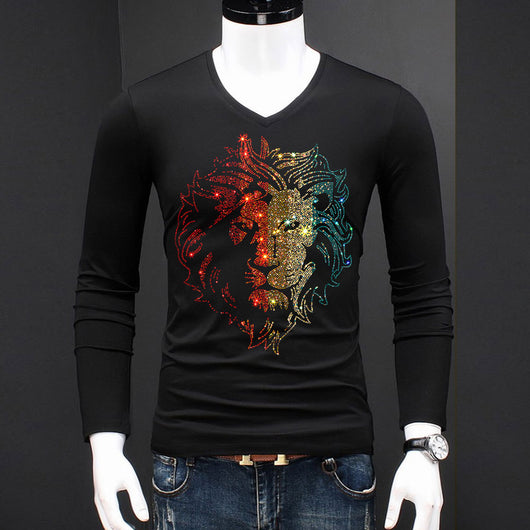 Camisa Casual de Manga Larga con Cuello en V para Hombre - Image 12