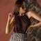 Blusa Suelta sin Mangas con Cuello Colgante y Pliegues
