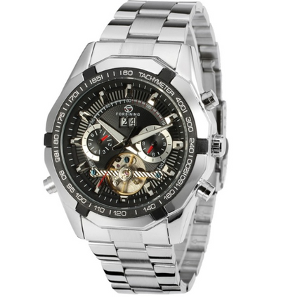 Reloj Mecánico Automático Tourbillon Acero Inoxidable Fondo Transparente Sumergible - Image 7