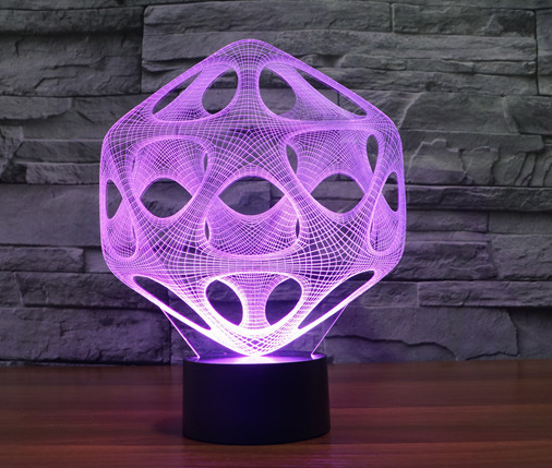 Lámpara LED 3D Táctil 7 Colores - Iluminación Inteligente para Ambiente - Image 5