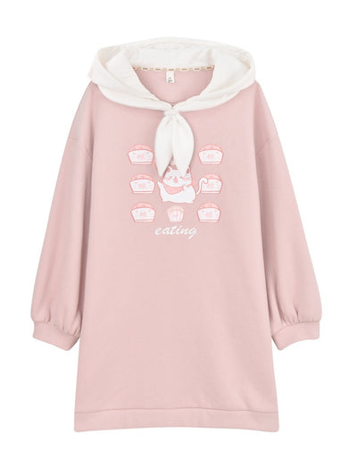 Vestido Sudadera Japonesa de Forro Polar Otoño - Image 9