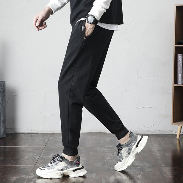 Pantalones de Algodón con Puños Fruncidos