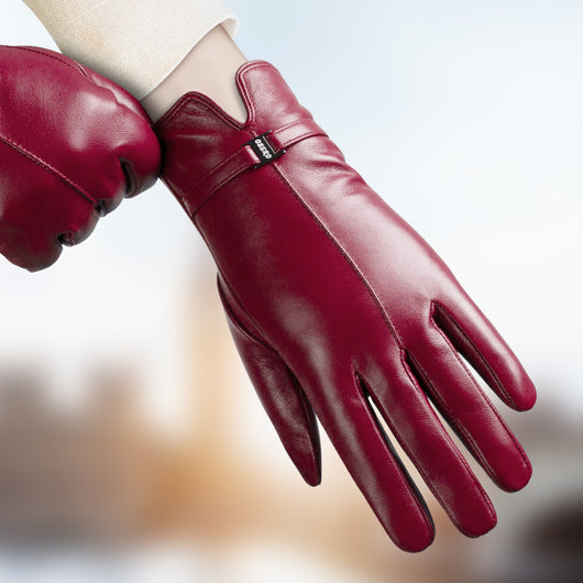 Guantes de Ciclismo Deportivos Coreanos con Pantalla Táctil de Cuero de Oveja - Image 3