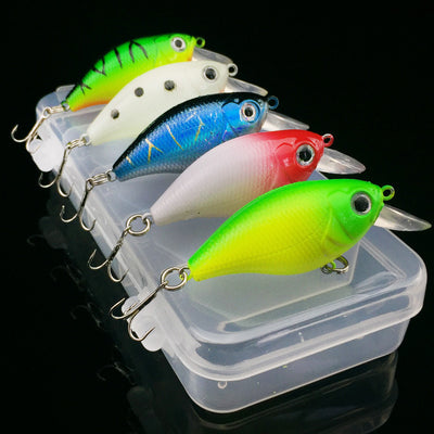 Pack 5 Señuelos Artificiales Minnow - Cebos Duros para Pesca Profesional