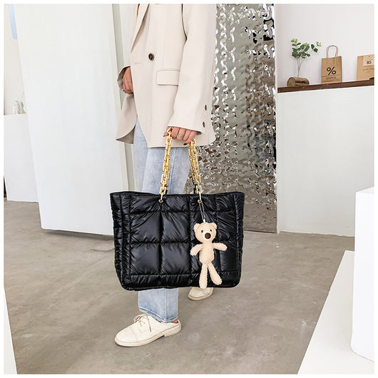 Bolso Tote de Cuero con Cadena Gruesa - Cartera Shopper de Gran Capacidad para Mujer - Image 6