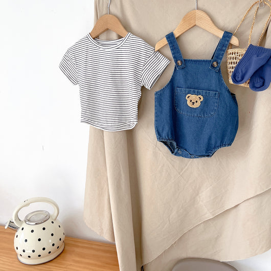 Shorts Infantiles Estilo Coreano con Tirantes para Niños - Image 13