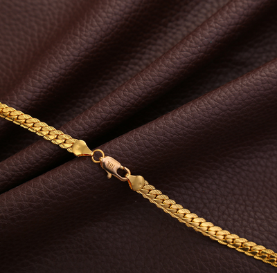 Cadena para Hombre Estilo Serpiente en Tono Dorado - Image 10