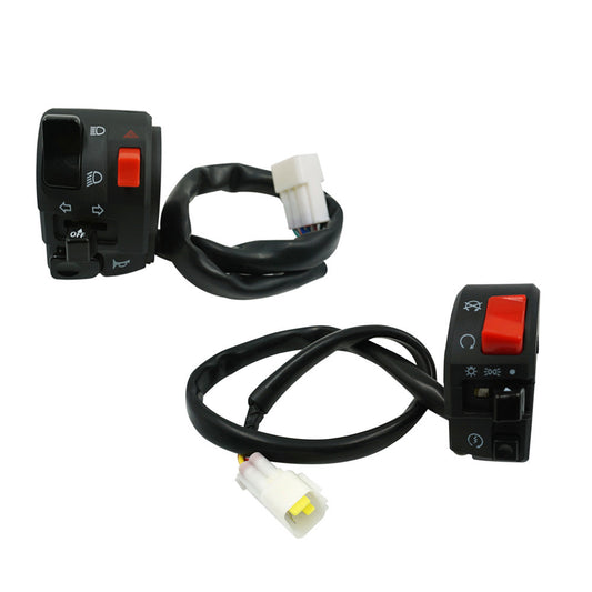Interruptor de Mando Multifunción para Moto con Luces de Emergencia