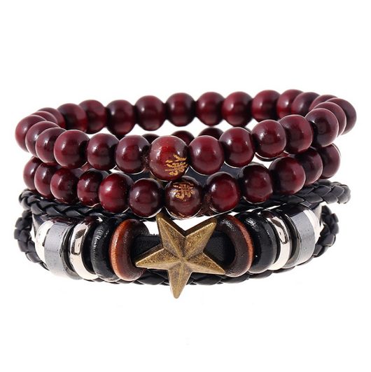 Pulseras de Cuero con Abalorios Artesanales - Image 10