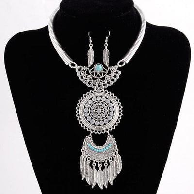 Aretes de Cristal Vintage con Colgante de Hoja