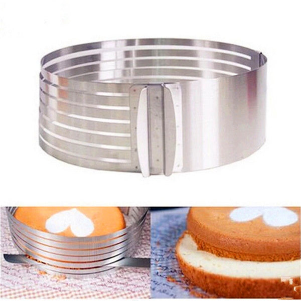 Cortador de Pasteles Redondo Ajustable en Acero Inoxidable Multicapa