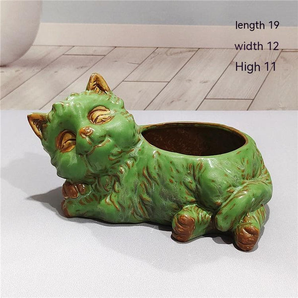 Maceta de Cerámica con Diseño de Gato Adorable para Suculentas y Flores - Image 3