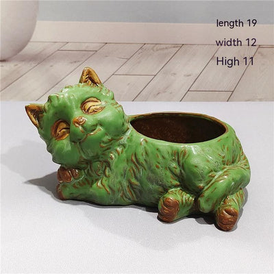 Maceta de Cerámica con Diseño de Gato Adorable para Suculentas y Flores - Image 3