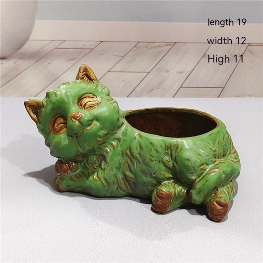 Maceta de Cerámica con Diseño de Gato Adorable para Suculentas y Flores - Image 3