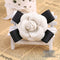 Korean top grade clothing Brooch Beige