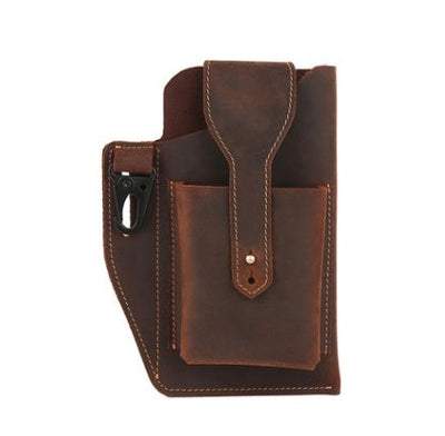 Bolsa de Cuero para Teléfono con Cinturón y Bolsillos