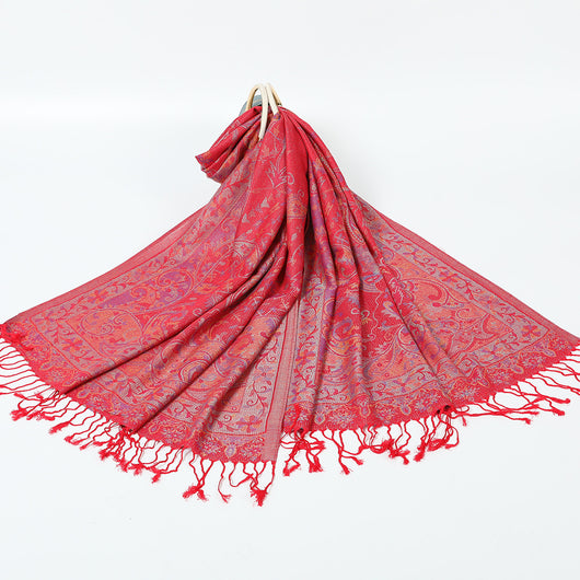 Bufanda Étnica Jacquard con Borlas de Cachemira - Image 31