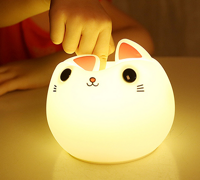 Lámpara LED Gato Adorable de Silicona