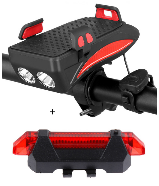 Soporte Multifuncional para Celular en Bicicleta con Cargador, Luz LED y Timbre - Image 18