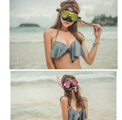 Máscara de Buceo Sambo Full Dry con Lentes Antiempañante para Miopía - Talla Grande