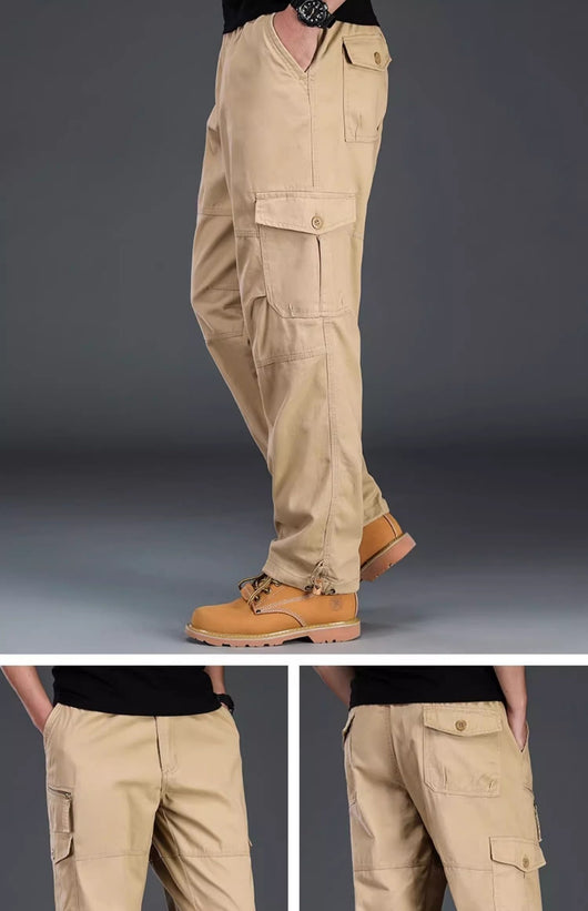 Pantalones Casuales Relajados de Cintura Alta con Aislamiento Térmico para Hombre - Image 10