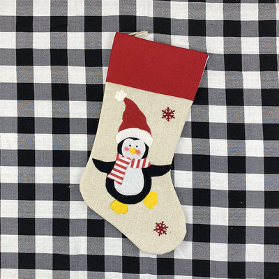 Bolsa de Regalo Navideña con Diseños de Papá Noel, Muñeco de Nieve y Reno - Image 2
