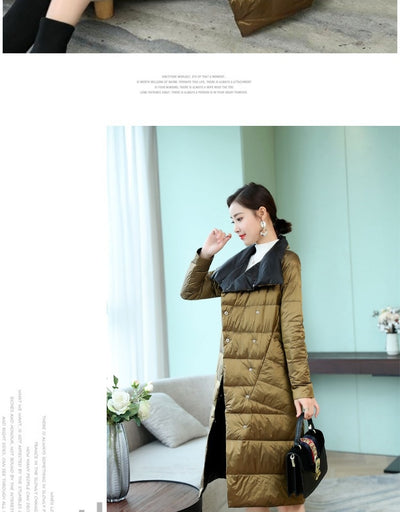 Chaqueta de Plumón de Pato Ligera - Abrigo Invernal Midi Elegante - Image 21