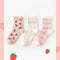 Calcetines de Algodón Estampado Fresa - Estilo Trendy