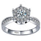 Anillo de Compromiso Corazón Ocho Flechas Circón Exquisito para Mujer