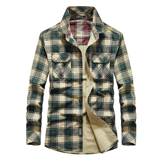 Camisa de Manga Larga a Cuadros para Hombre - Image 3